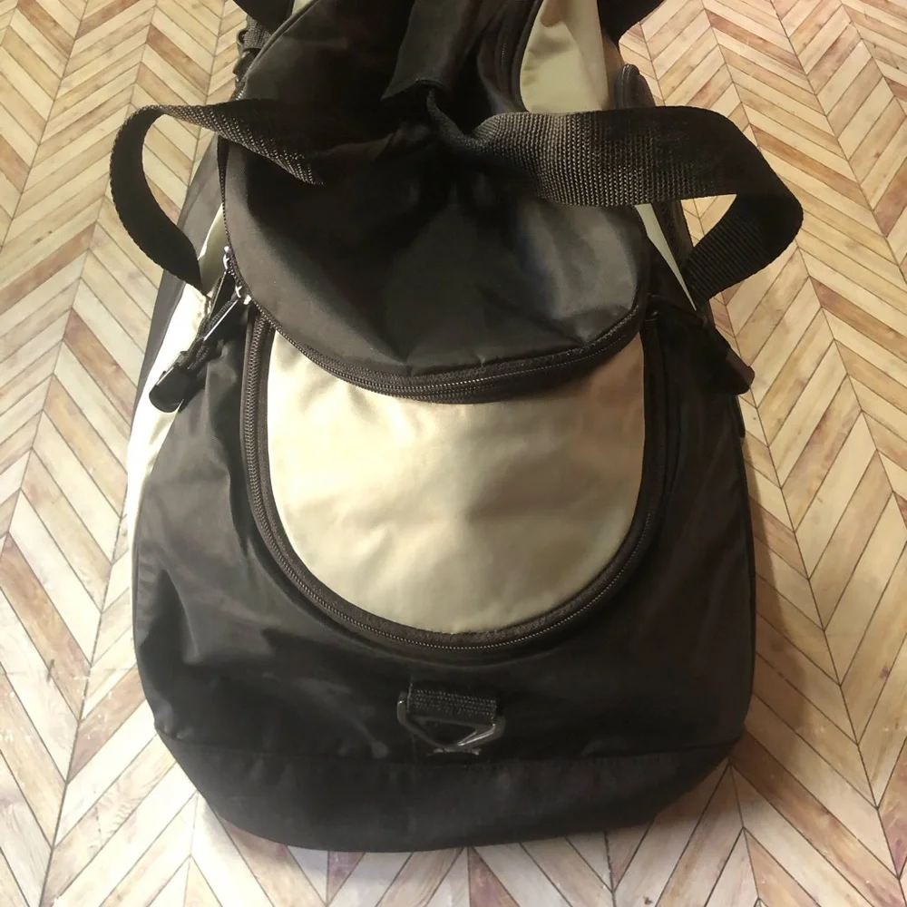 Adidas Large Travel Performance Duffle Bag Black & Gray. Hard Bottom